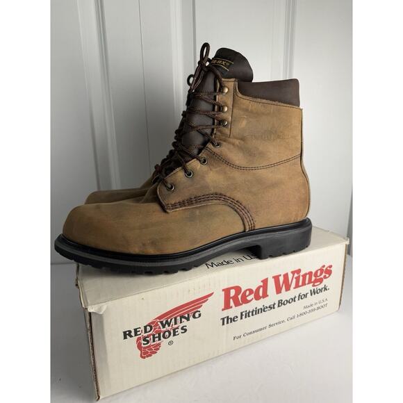 Vtg Never Worn USA Made Red Wing Gortex Insulated Steel 1223 Toe 9” Boots 11.5 D
